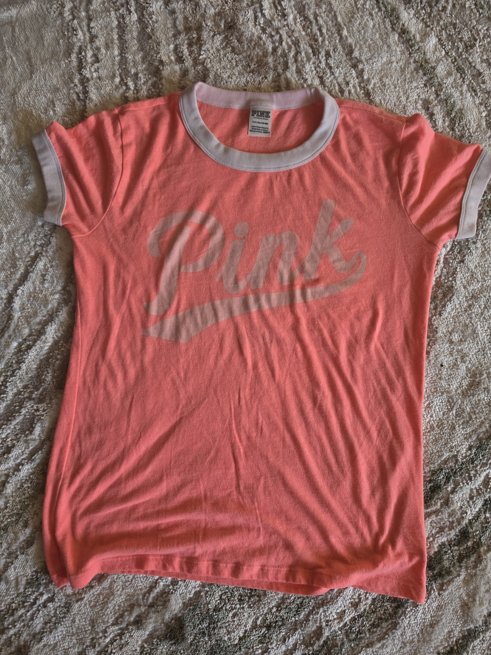 PINK Victoria's Secret Coral Pink Tag Detail